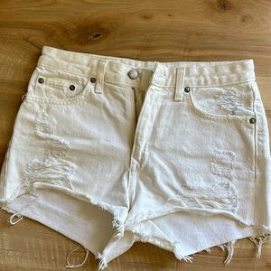 Lovers and friends white denim jean shorts size 26 high waisted